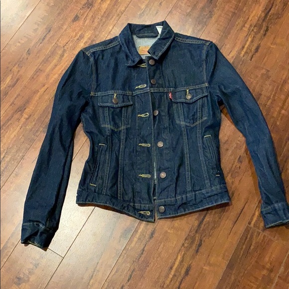 levi's dark wash denim jacket